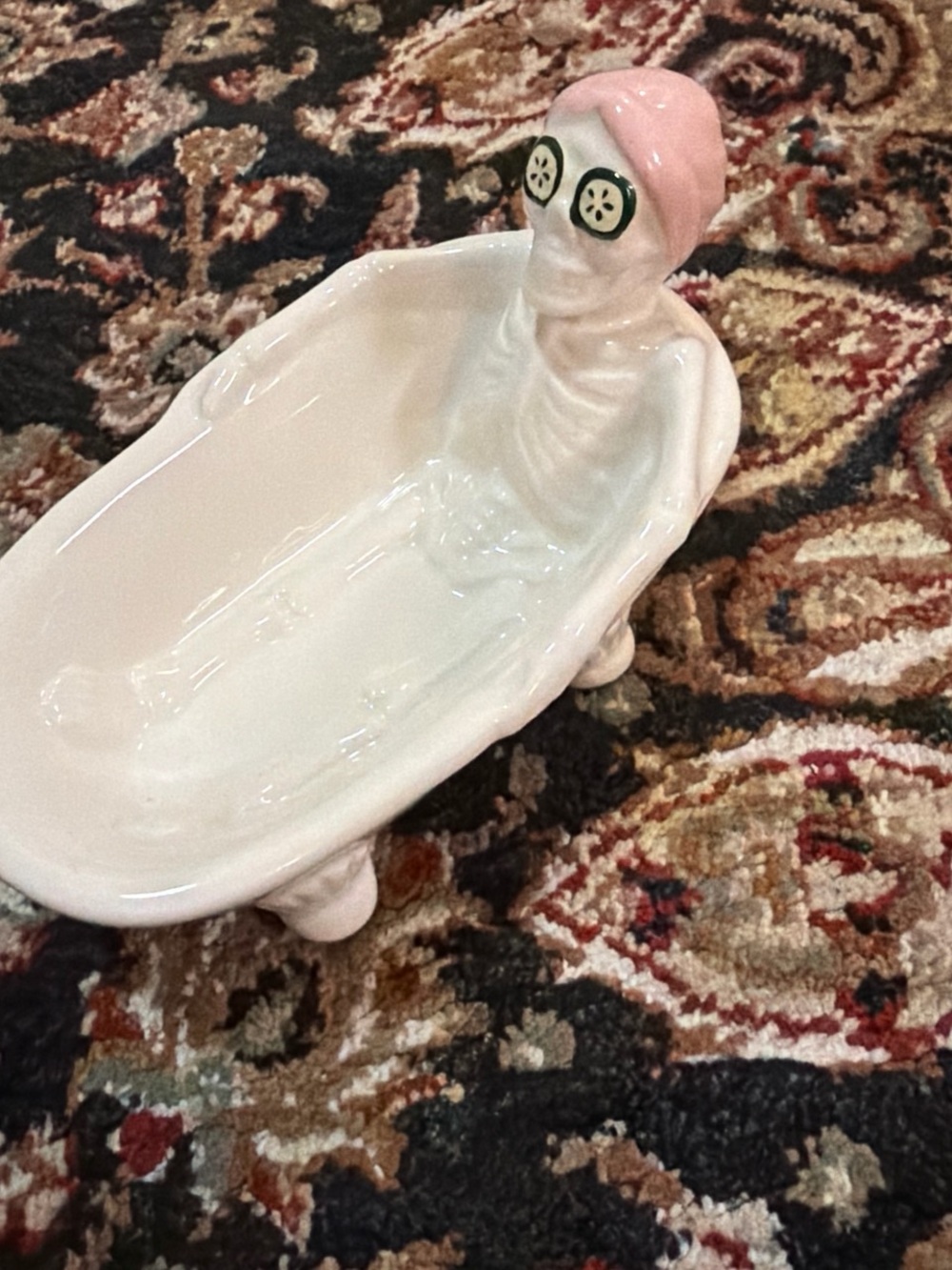 Halloween pink ghost dish